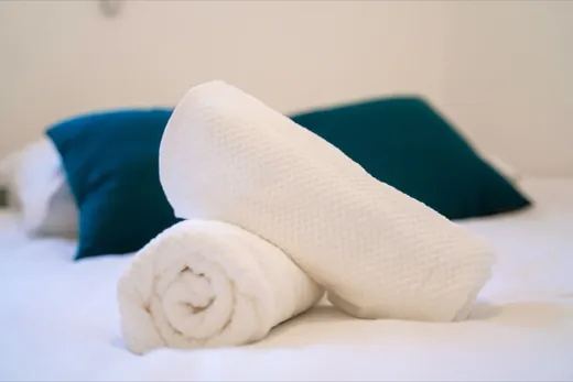 Linge de toilette préparé pour les voyageurs